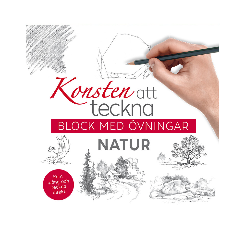 Produktbild för Konsten att teckna : block med övningar - natur (häftad)