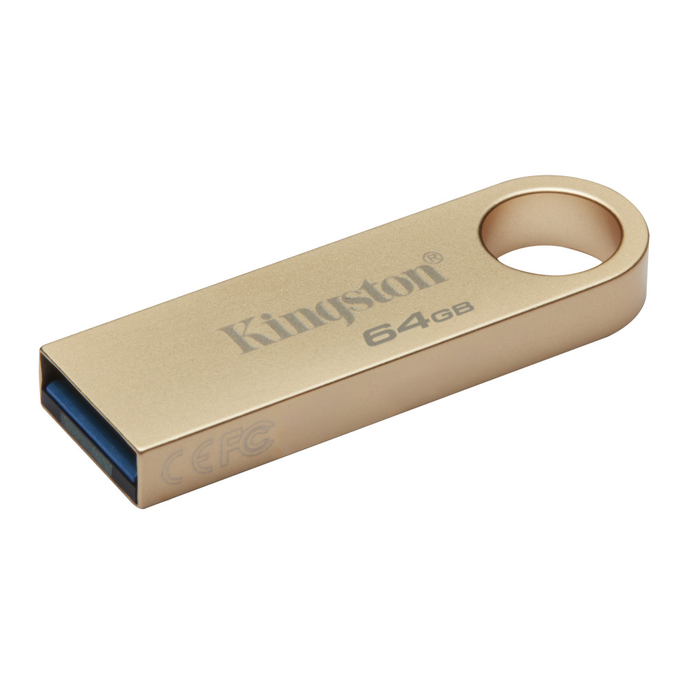Produktbild för Kingston Technology DataTraveler SE9 G3 USB-sticka 64 GB USB Type-A 3.2 Gen 1 (3.1 Gen 1) Guld