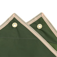 Produktbild för Regnponcho med huva 2-i-1 grön 223x145 cm