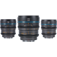 Produktbild för Sirui Cine Lens Nightwalker S35 Kit 24/35/55mm T1.2 E-Mount Metal Grey