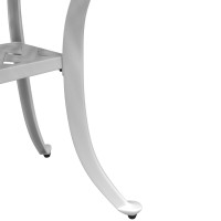 Produktbild för Trädgårdsbord vit 53x53x53 cm gjuten aluminium