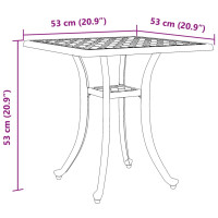 Produktbild för Trädgårdsbord grön 53x53x53 cm gjuten aluminium