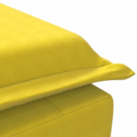 Produktbild för Massageschäslong med bolster gul sammet