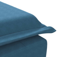Produktbild för Massageschäslong med bolster blå sammet