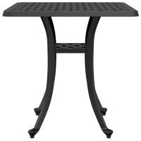 Produktbild för Trädgårdsbord svart 53x53x53 cm gjuten aluminium
