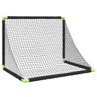 Produktbild för Barnfotbollsmål hopfällbar svart 90x64x64 cm