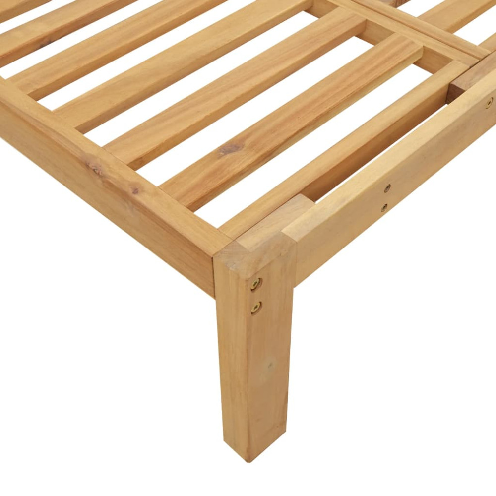 Produktbild för Pallsoffor mittensektion 2 st med dynor massivt akaciaträ