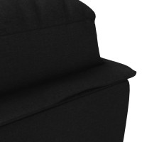 Produktbild för Massageschäslong med dynor svart tyg