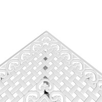 Produktbild för Trädgårdsbord vit 80x80x75 cm gjuten aluminium