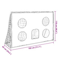 Produktbild för Barnfotbollsmål med målduk och boll 182x62x118 cm