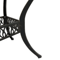 Produktbild för Trädgårdsbord brons Ø90x75 cm gjuten aluminium
