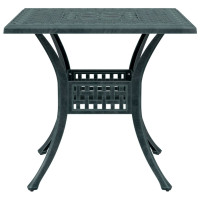 Produktbild för Trädgårdsbord grön 80x80x75 cm gjuten aluminium