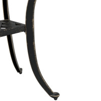 Produktbild för Trädgårdsbord brons Ø48x53 cm gjuten aluminium