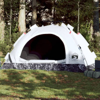 Produktbild för Campingtält 2 personer vit mörkläggningstyg snabbrest