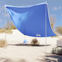 Produktbild för Strandskydd med sandpåsar blå 214x236 cm