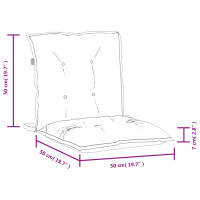 Produktbild för Stolsdynor lågt ryggstöd 6 st melerad gräddvit 100x50x7 cm tyg