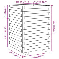 Produktbild för Odlingslåda 50x50x72,5 cm impregnerat furu