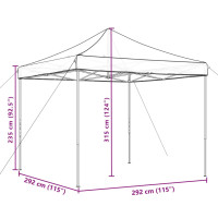 Produktbild för Pop-Up hopfällbart partytält 292x292x315 cm terrakotta