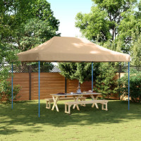 Produktbild för Pop-Up hopfällbart partytält 440x292x315 cm beige