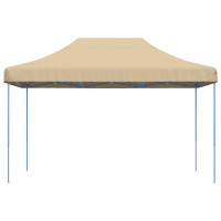 Produktbild för Pop-Up hopfällbart partytält 440x292x315 cm beige