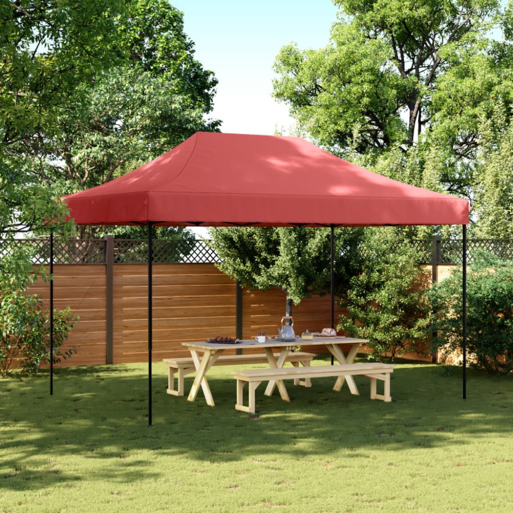 Produktbild för Pop-Up hopfällbart partytält 410x279x315 cm vinröd