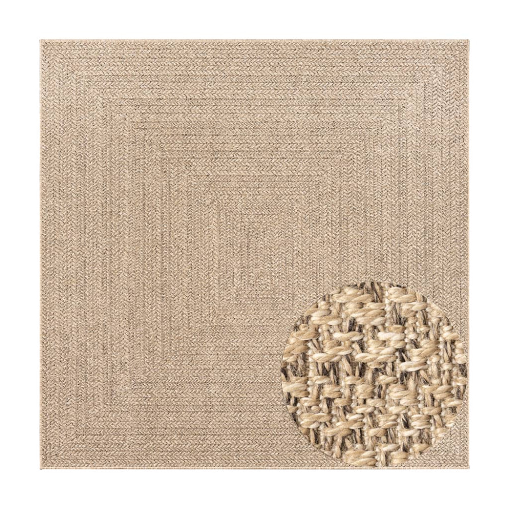 Produktbild för Matta ZIZUR 200x200 cm jutelook inomhus och utomhus