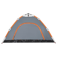 Produktbild för Campingtält 4 personer orange snabbrest