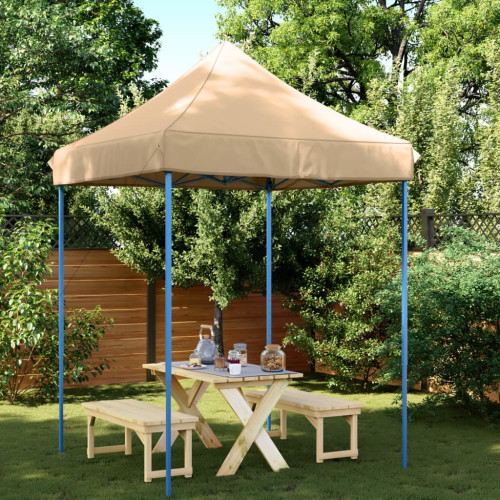 vidaXL Pop-Up hopfällbart partytält 200x200x306 cm beige