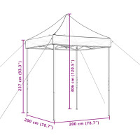 Produktbild för Pop-Up hopfällbart partytält 200x200x306 cm beige