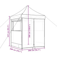 Produktbild för Pop-Up hopfällbart partytält med 4 sidoväggar grön