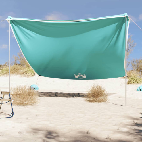 vidaXL Strandskydd med sandpåsar grön 304x300 cm