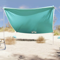 Produktbild för Strandskydd med sandpåsar grön 304x300 cm