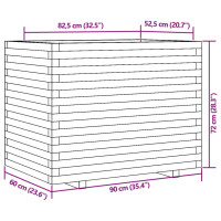 Produktbild för Odlingslåda 90x60x72 cm massivt douglasträ