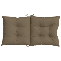 Produktbild för Stolsdynor lågt ryggstöd 6 st melerad taupe 100x50x7 cm tyg