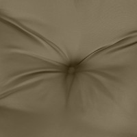 Produktbild för Stolsdynor lågt ryggstöd 6 st melerad taupe 100x50x7 cm tyg