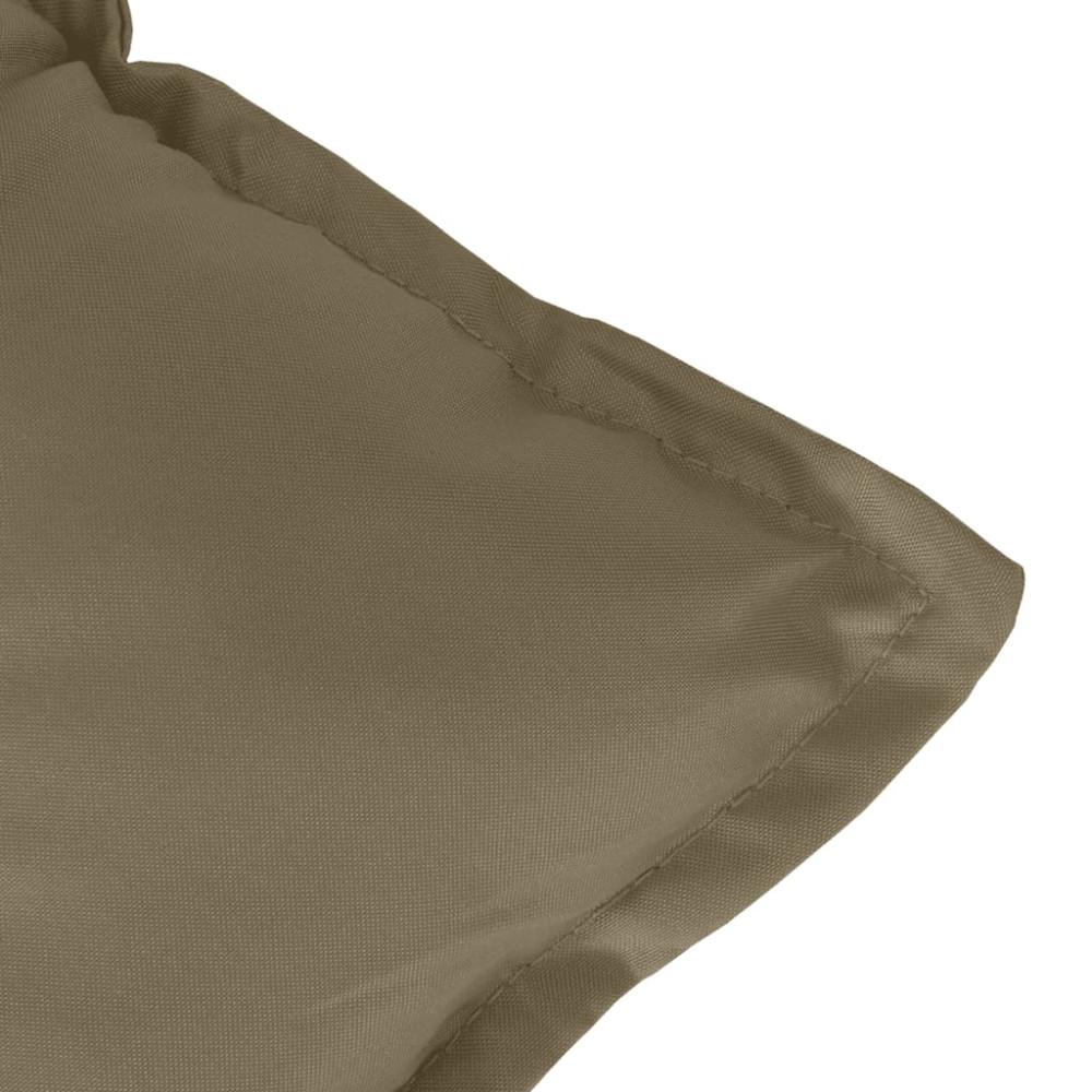Produktbild för Stolsdynor lågt ryggstöd 6 st melerad taupe 100x50x7 cm tyg