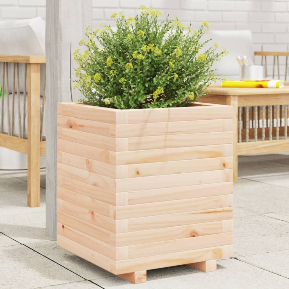 Produktbild för Odlingslåda 40x40x49,5 cm massivt furuträ