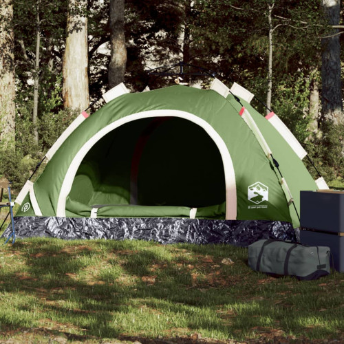 vidaXL Campingtält 2 personer grön snabbrest