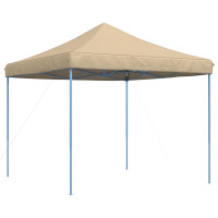 Produktbild för Pop-Up hopfällbart partytält 292x292x315 cm beige