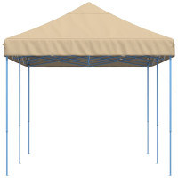 Produktbild för Pop-Up hopfällbart partytält 580x292x315 cm beige