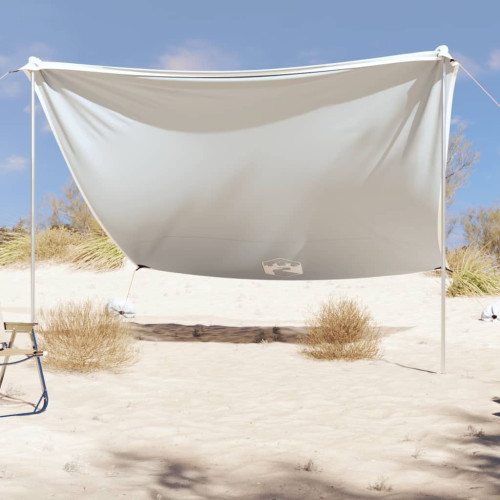 vidaXL Strandskydd med sandpåsar grå 304x300 cm