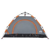 Produktbild för Campingtält 2 personer grå snabbrest