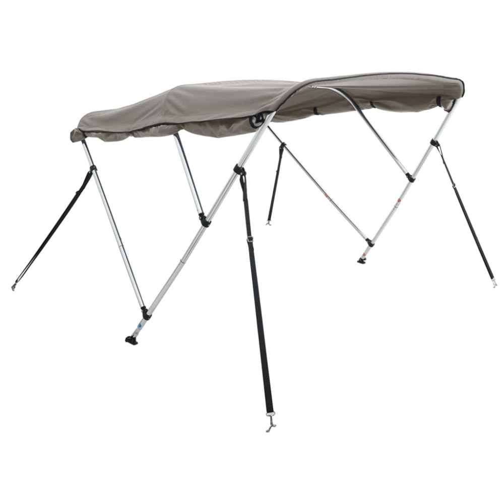Produktbild för Båtkapell med 3 bågar 183x(137-152)x137 cm