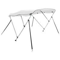 Produktbild för Båtkapell med 3 bågar 183x(185-198)x137 cm
