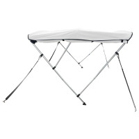 Produktbild för Båtkapell med 3 bågar 183x(185-198)x137 cm