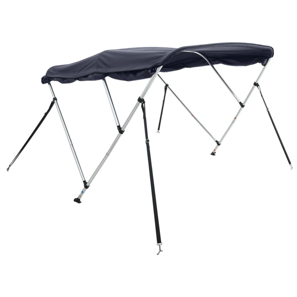 Produktbild för Båtkapell med 4 bågar 243x(230-244)x137 cm