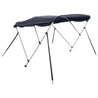 Produktbild för Båtkapell med 4 bågar 243x(230-244)x137 cm