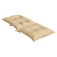 Produktbild för Stolsdynor högt ryggstöd 6 st melerad beige 120x50x7 cm tyg