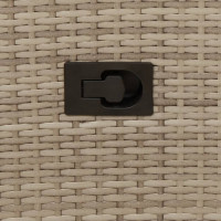 Produktbild för Justerbara trädgårdsstolar 2 st med dynor beige konstrotting
