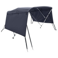 Produktbild för Båtkapell med 3 bågar 183x(137-152)x137 cm